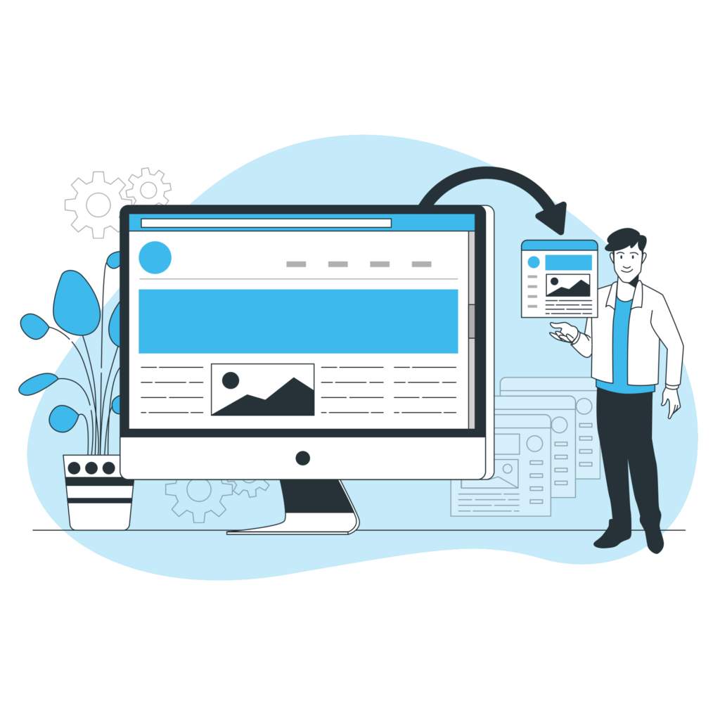 東淀川区を起点に小規模ビジネスの集客導線を考えるホームページ制作のイメージ